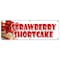 Signmission STRAWBERRY SHORTCAKE BANNER SIGN bakery cake cookies pastry bread baker B-72 Strawberry Shortcake - alternate 1